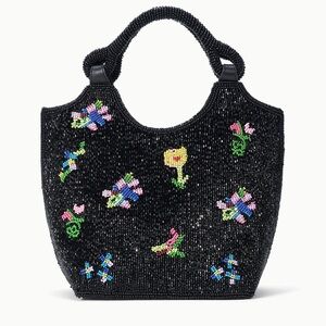 STAUD Côte Beaded Bag - First Bloom Night